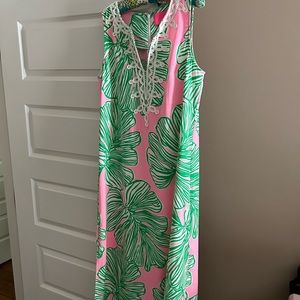 Lily Pulitzer maxi dress. Beautiful pink and green !